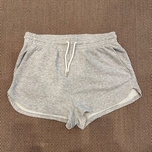 H&M LADIES SWEAT SHORTS GREY MEDIUM